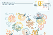 Deep underwater sea, an Animal Illustration by Collection by VY (Thumbnail 10 of 14)