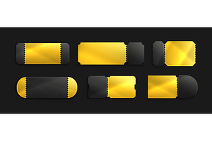 Golden ticket templates for luxury, an Object Illustration by art PVP - market