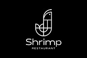 Shrimp Prawn Lobster Outline Logo, a Branding & Logo Template by Buqancreative (Thumbnail 4 of 4)