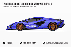 Hybrid Supercar Sport Coupe Set