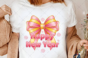 New Year Pink Coquette Bow PNG, an Illustration by Creative Art (Thumbnail 5 of 6)