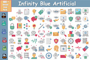 Infinity Blue Artificial Icons Pack, an Icon by Vector Portal (Thumbnail 1 of 5)