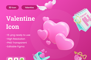 Valentine 3D Illustration