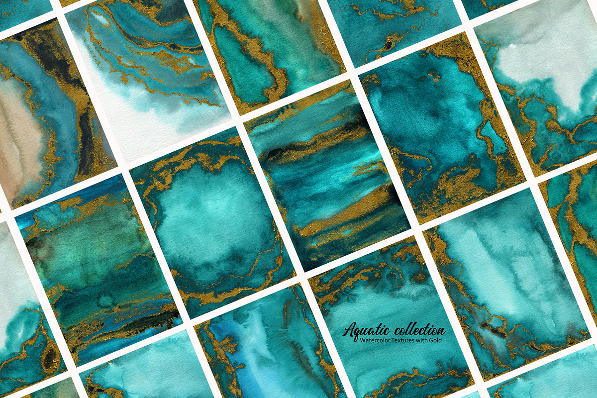 Aquatic Watercolor Textures, a Texture Graphic by Marmoris.Arts (Photo 12 of 12)