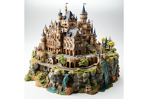 Intricate miniature castle model, an Architecture Photo by Alena Stoyko design