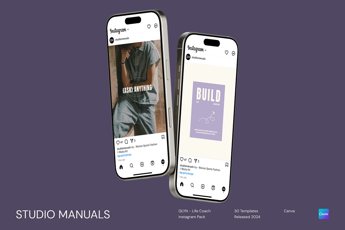 GLYN – Life Coach Instagram Pack, a Social Media Template by Studio Manuals (Photo 2 of 8)