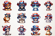 4th Of July Baby Animals Sublimation, an Animal Illustration by RobertsArt (Thumbnail 3 of 6)
