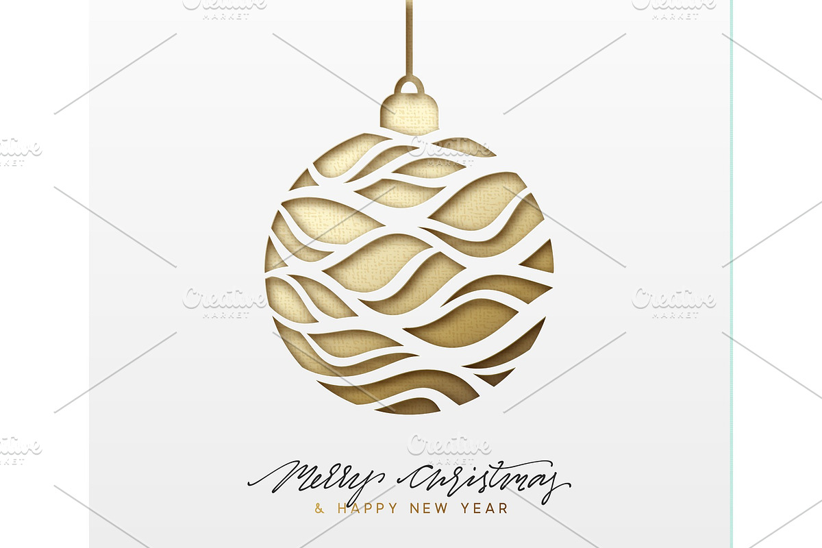 Christmas background, design Xmas blue ball of texture paper, an Object Graphic by Modern vector