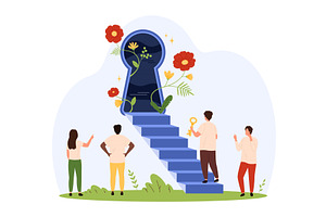 Discovering Opportunity Through app, an Illustration by Flashvector