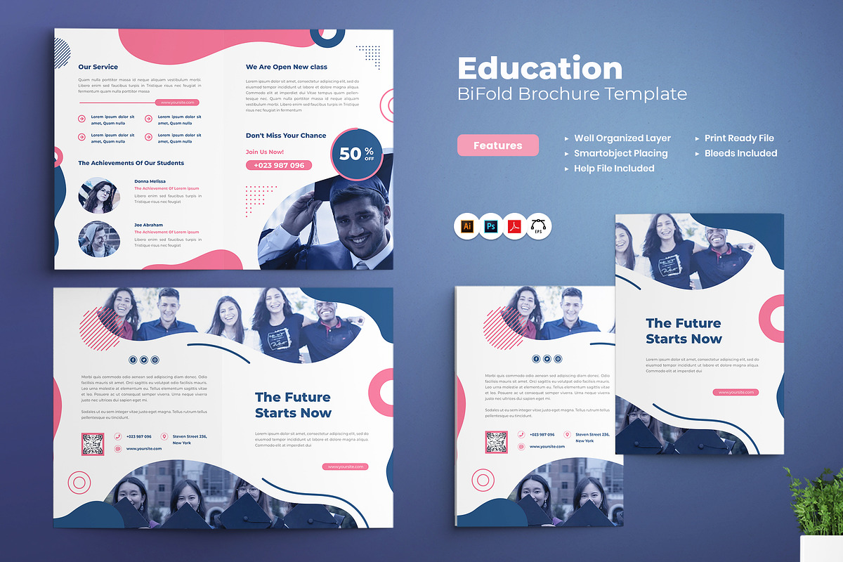 Education Bifold Brochure, a Brochure Template by Rahardi Creative (Photo 1 of 5)