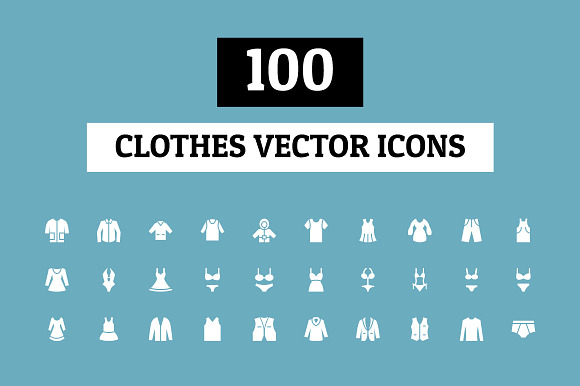 100 Clothes Vector Icons