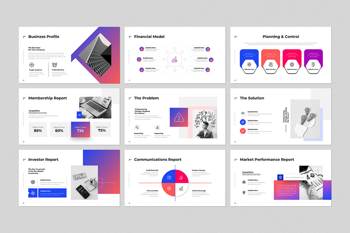 Annual Report Presentation Template, a Presentation Template by GenerousArt (Photo 3 of 8)