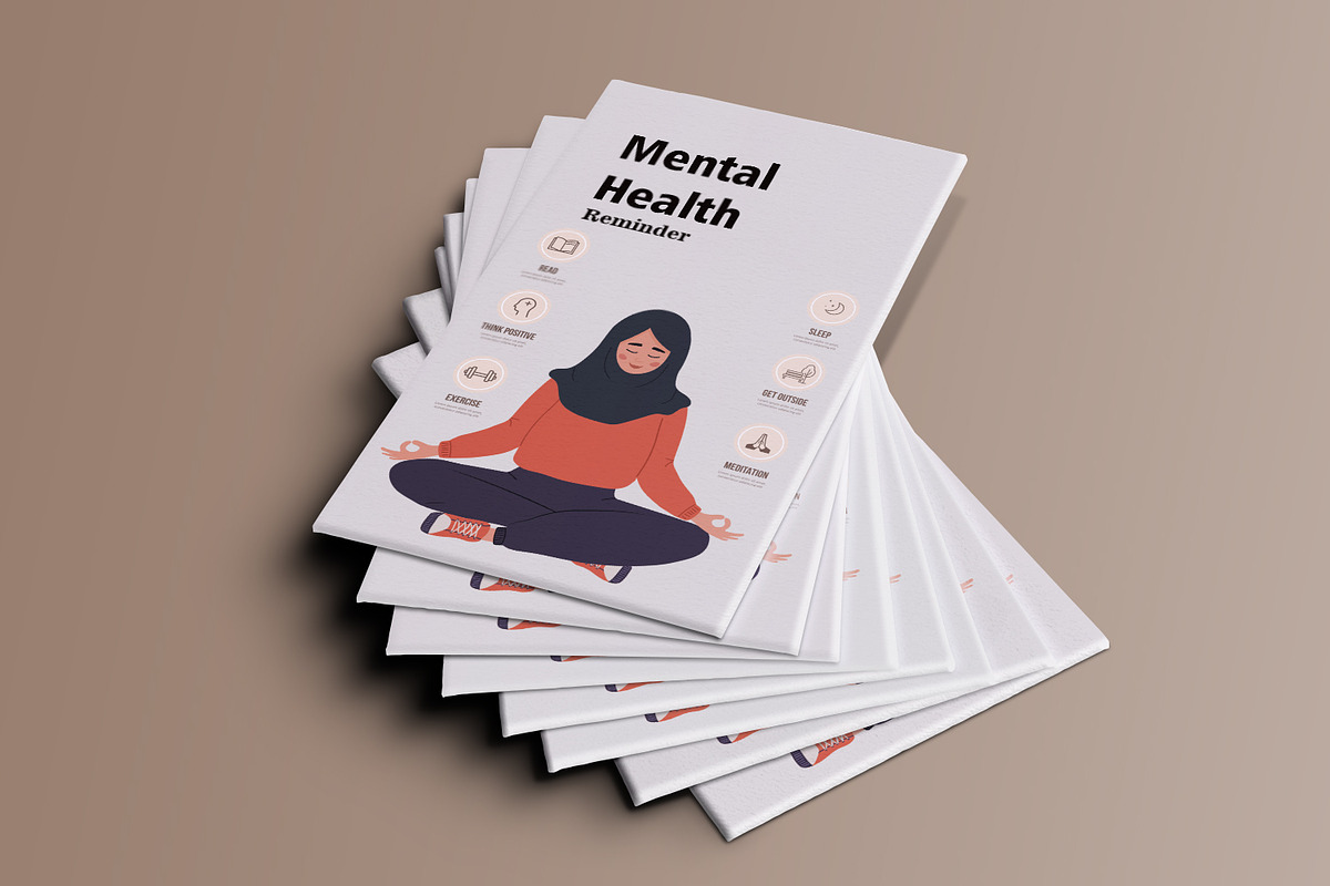 Mental Health arab woman, a Healthcare Illustration by KeronnArt (Photo 6 of 8)