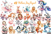 Cute Ballet Animals Mother's Day, an Illustration by DreamCafeArt (Thumbnail 1 of 6)