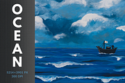 Atmospheric Seascape Acrylic, a Decorative Illustration by AMMi (Thumbnail 1 of 4)