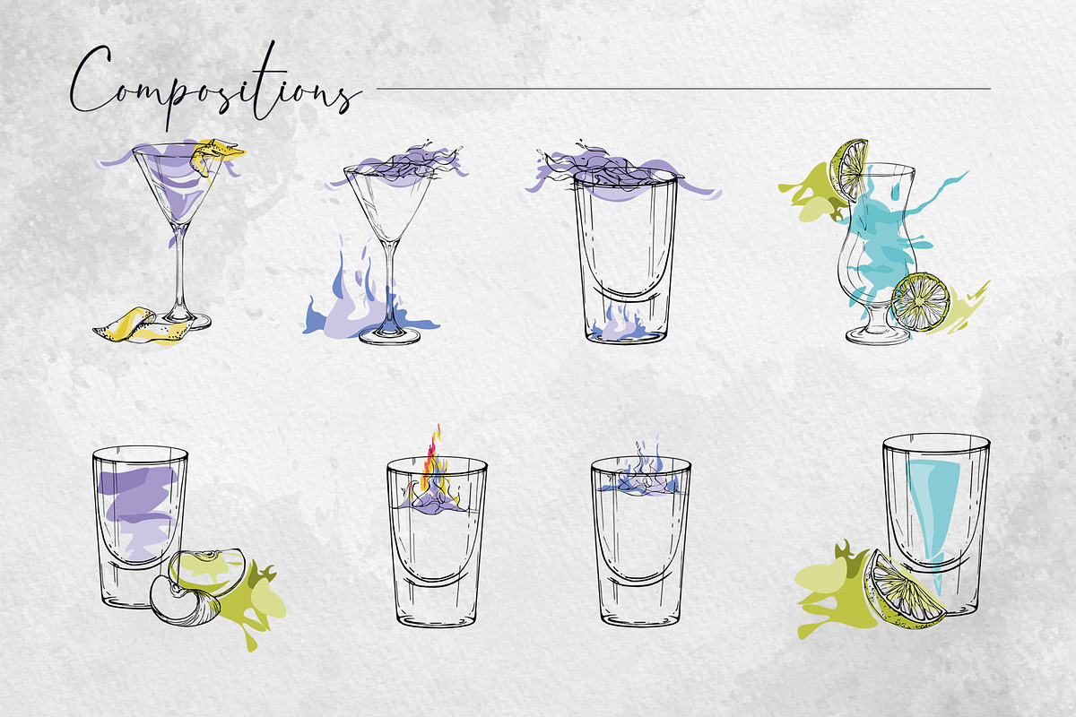 Electric cocktails, a Food Illustration by MsFlaffy (Photo 6 of 12)
