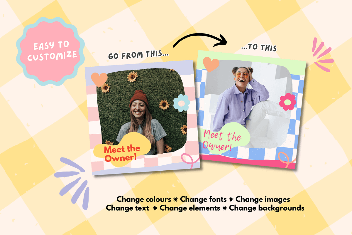 Colorful Instagram Post Template, a Social Media Template by Kurly Creative (Photo 6 of 11)