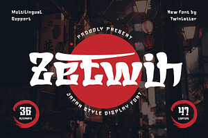 Zetwih | Japan font, a Serif Font by twinstd