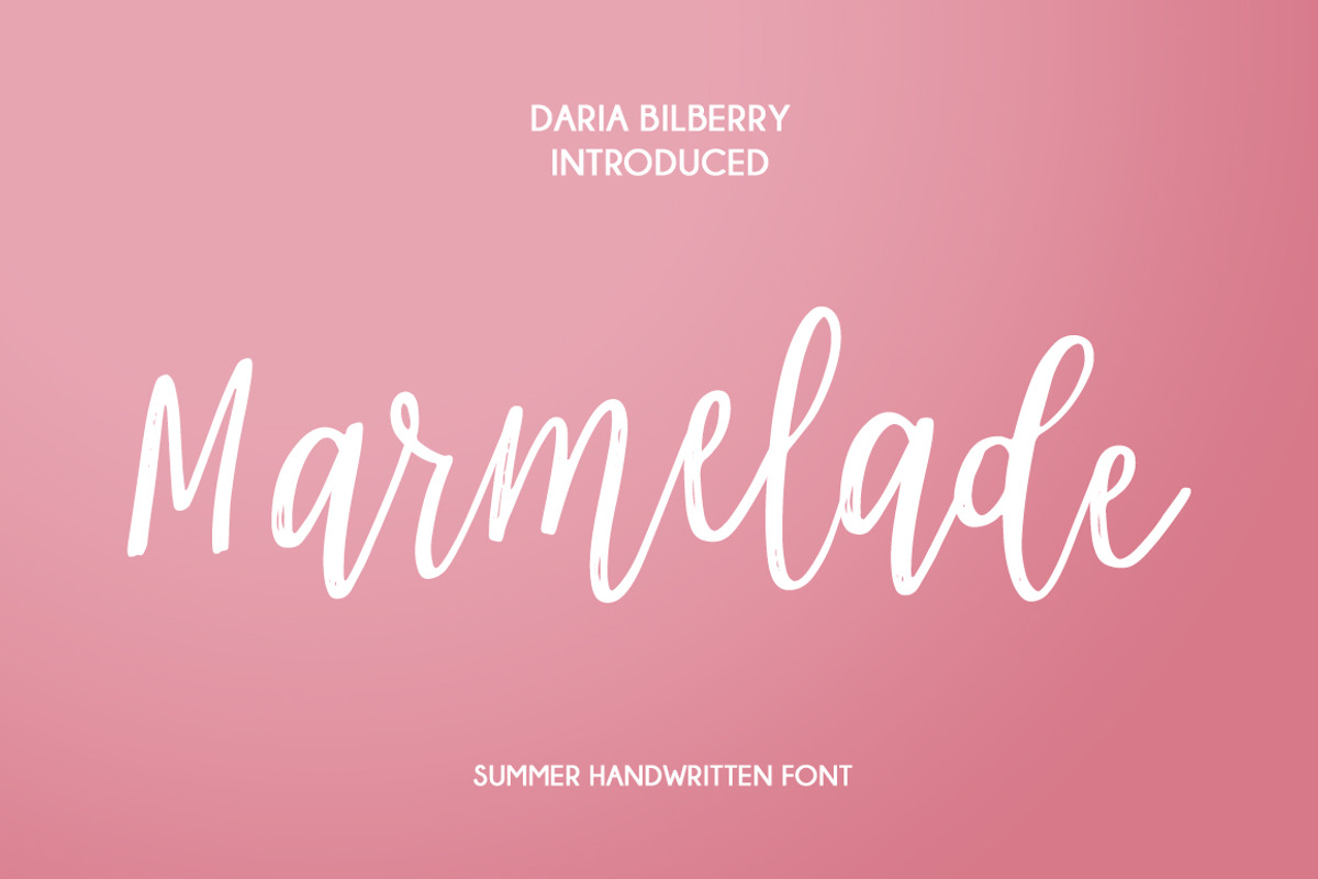 Marmelade Summer Handwritten Font