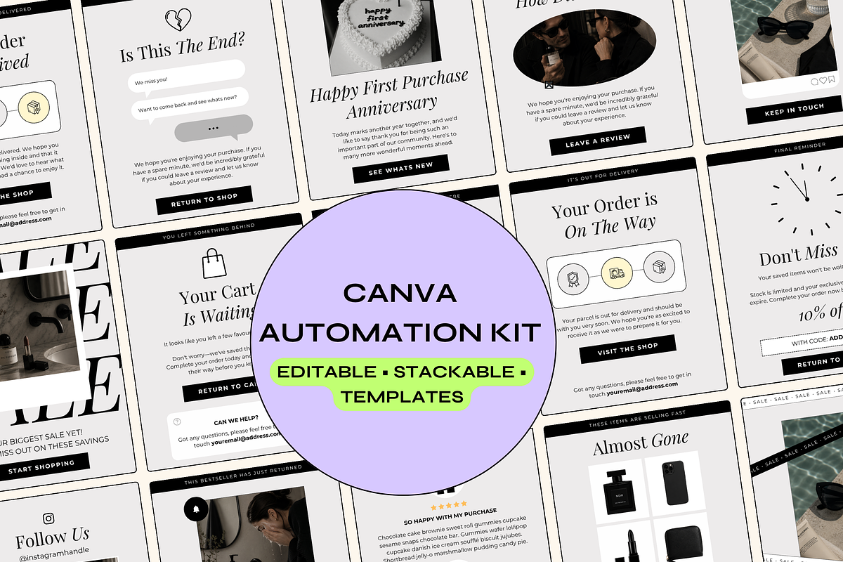 Canva Email Automation Templates, an Email Template by The Pixel Palace (Photo 9 of 10)