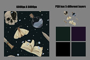 Whimsigoth Seamless Repeat Pattern, a Pattern Graphic by Forest Lily (Thumbnail 2 of 9)