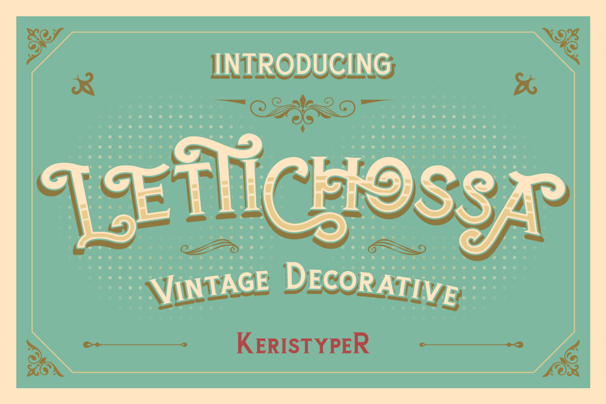 Lettichossa, a Serif Font by kerismaker (Photo 1 of 12)