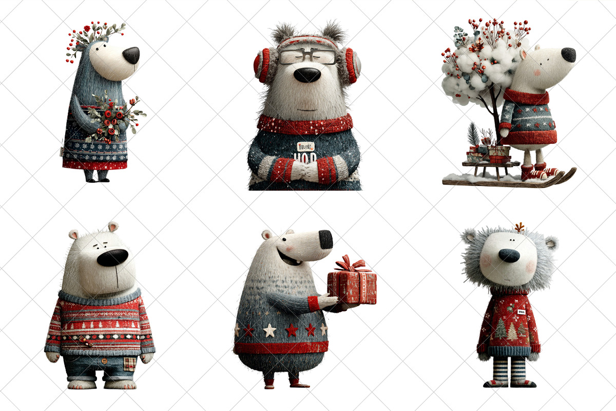 Christmas Icy Blue Teddy Teddy Bear, an Illustration by SinaCreation (Photo 3 of 7)