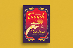 Modern Diwali Event Flyer, a Flyer Template by Guuver