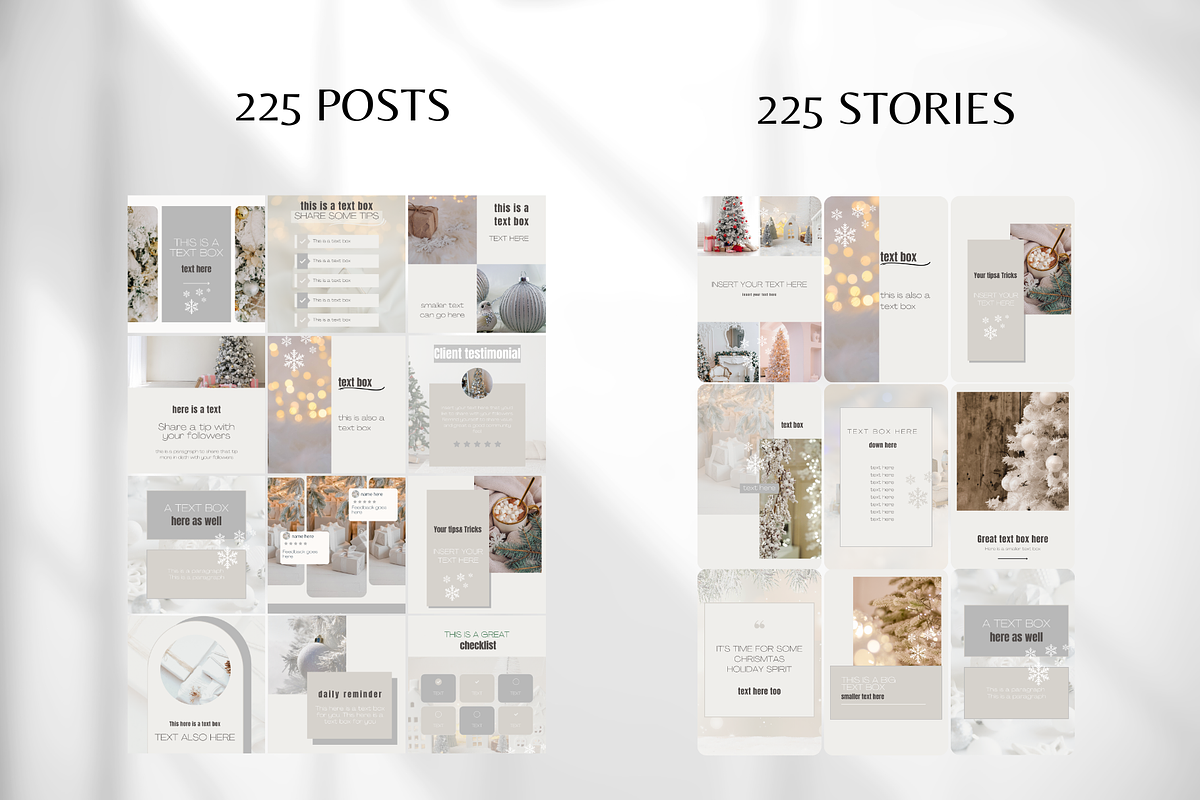 White Christmas Instagram Template preview 3