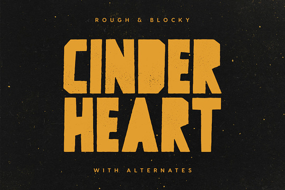 Cinderheart - A Rough & Blocky Font preview 8