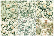 Green Chinoiserie Digital Paper, a Texture Graphic by CitraGraphics (Thumbnail 5 of 9)
