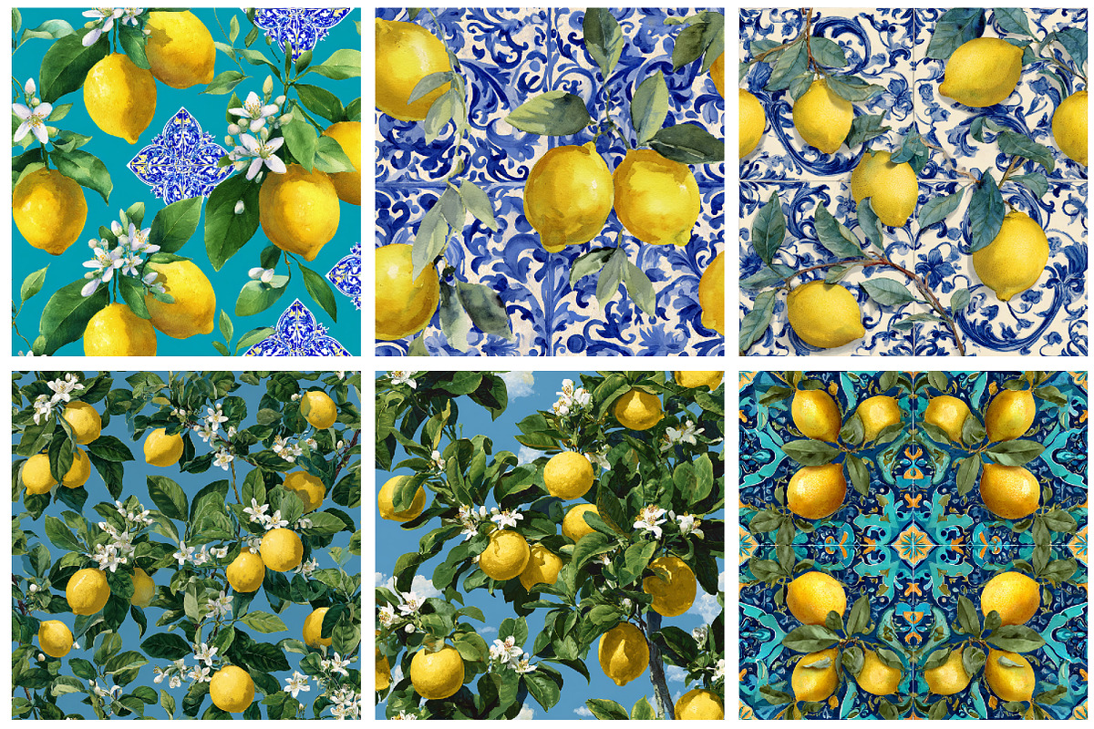 Watercolor Summer Lemon Background, an Illustration by DreamArtGraphic (Photo 2 of 5)
