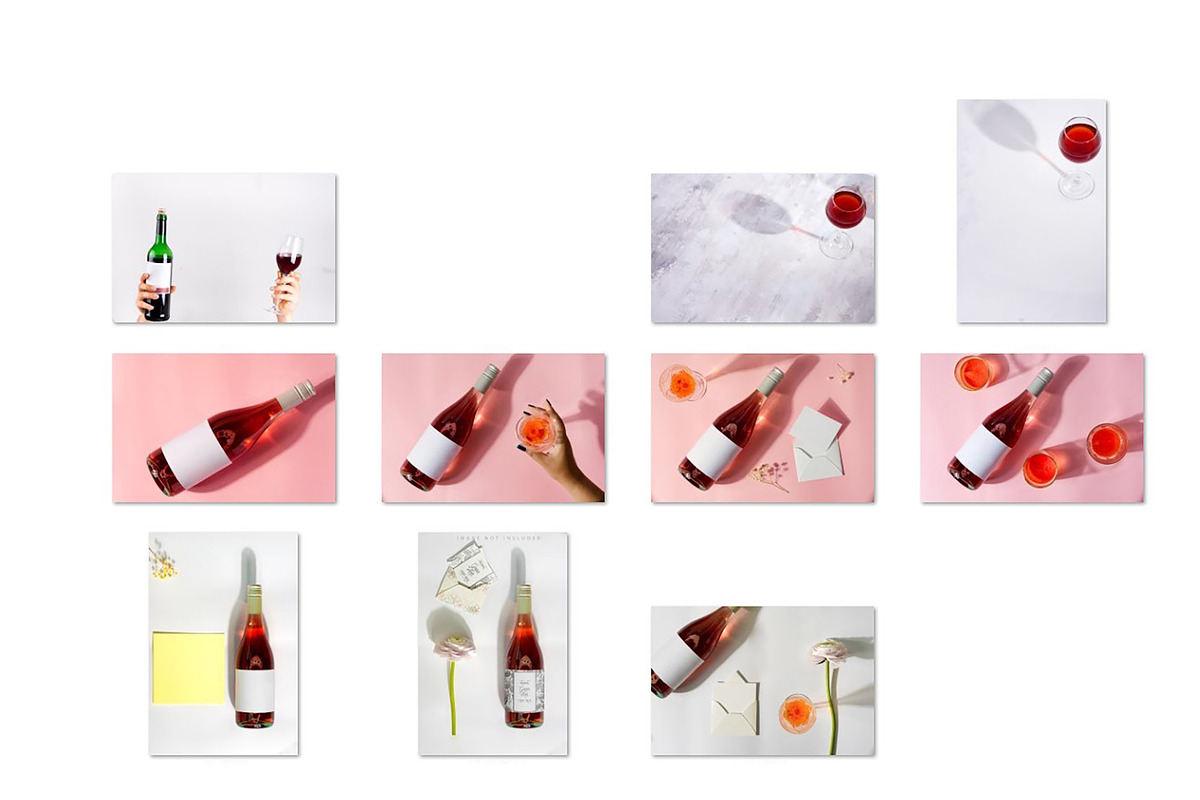 Wine Bottle Mockup Set 2, a Cups & Container Mockup by YuMyart (Photo 6 of 7)