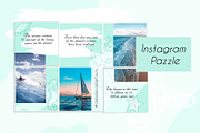 Sea Instagram puzzle, a Social Media Template by Lucky Shop (Thumbnail 1 of 5)