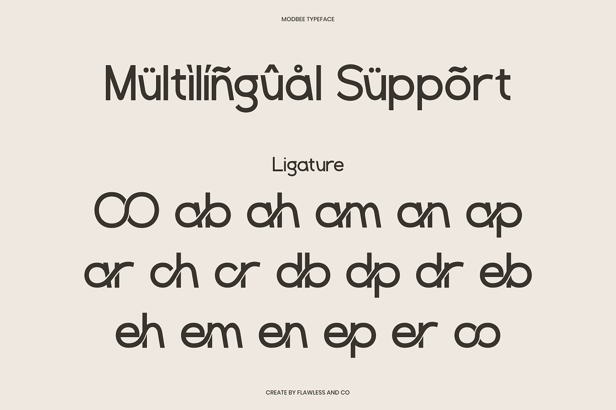 Modbee - Sans Serif Logo Font, a Sans Serif Font by Flawless And Co (Photo 9 of 10)