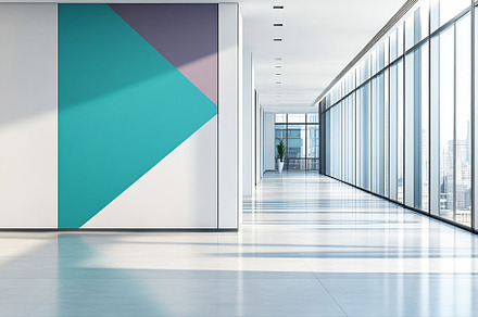 Colorful art in modern hall, an Architecture Photo by Beautiful things