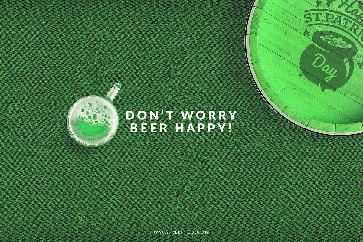 St. Patrick's Day - Scene Generator, a Hat Mockup by relineo.mock-ups (Photo 4 of 5)