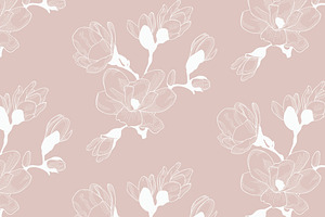 Floral Seamless Pattern Cherry