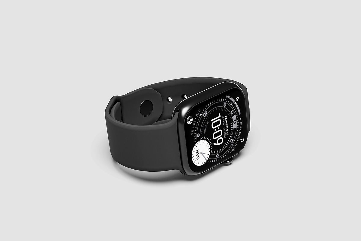 Apple Watch Mockup, a Wearable Device Mockup by seramoe (Photo 4 of 5)