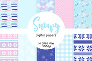 Snowy Patterns, a Pattern Graphic by GlamArtZhanna (Thumbnail 1 of 4)