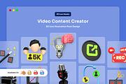 Video Content Creator 3D Icon Pack, a Work Illustration by twinstd (Thumbnail 1 of 6)