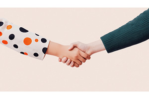 A close-up of a handshake between, a Person Photo by Sergey Kotenev