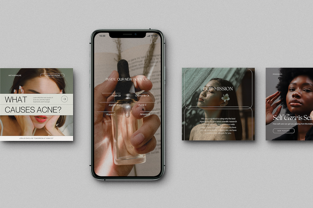 Luxury Social Media Templates, a Social Media Template by Brand & Bloom