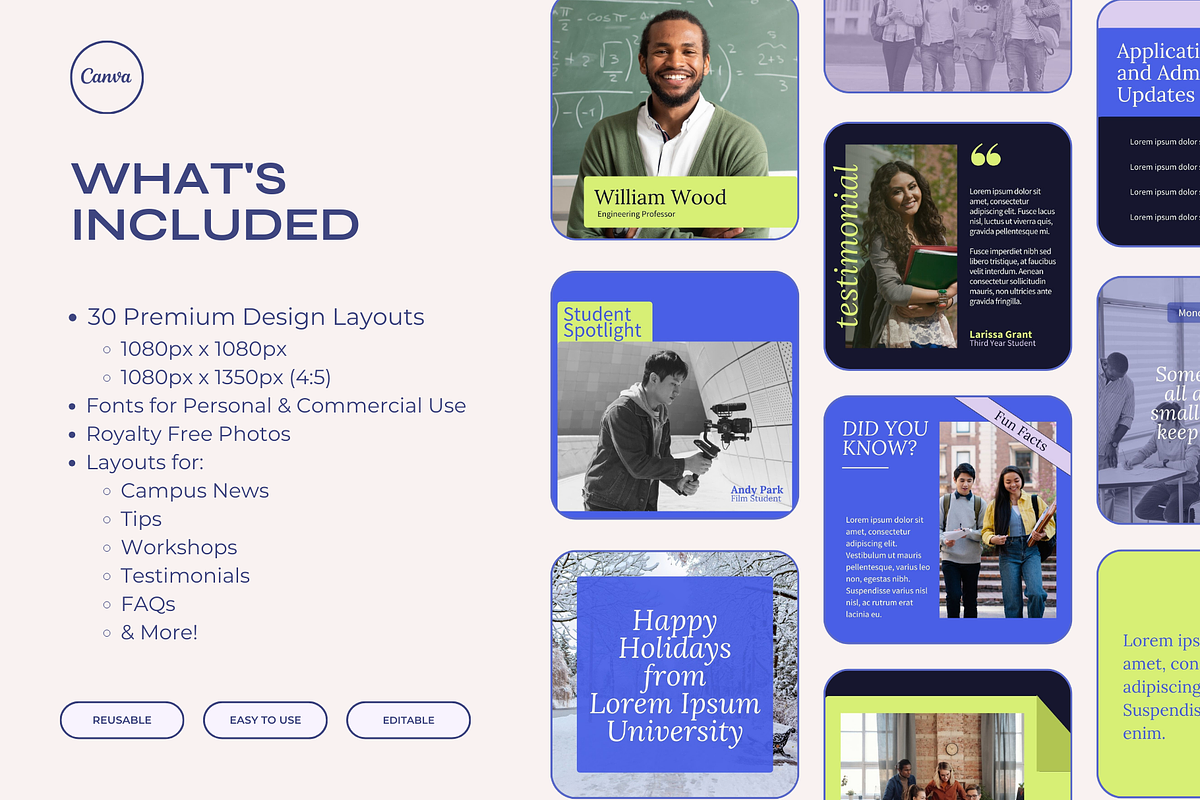Academia | Higher Education Template, a Social Media Template by Artfullyours (Photo 3 of 11)