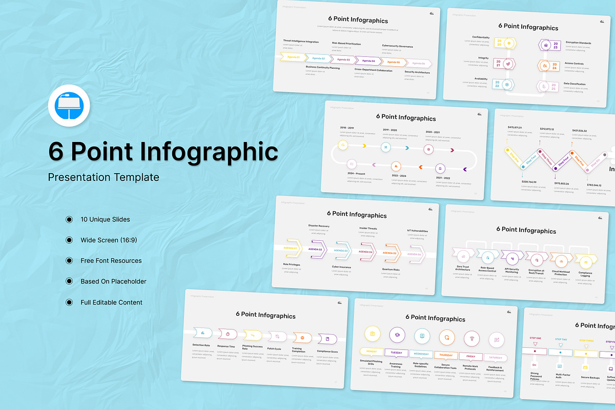 6 Point Infographic Keynote