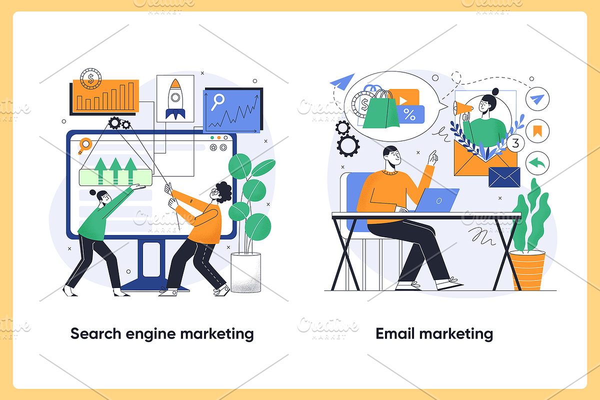 Digital Marketing Illustration Pack, a Technology Illustration by ZP Design (Photo 8 of 8)