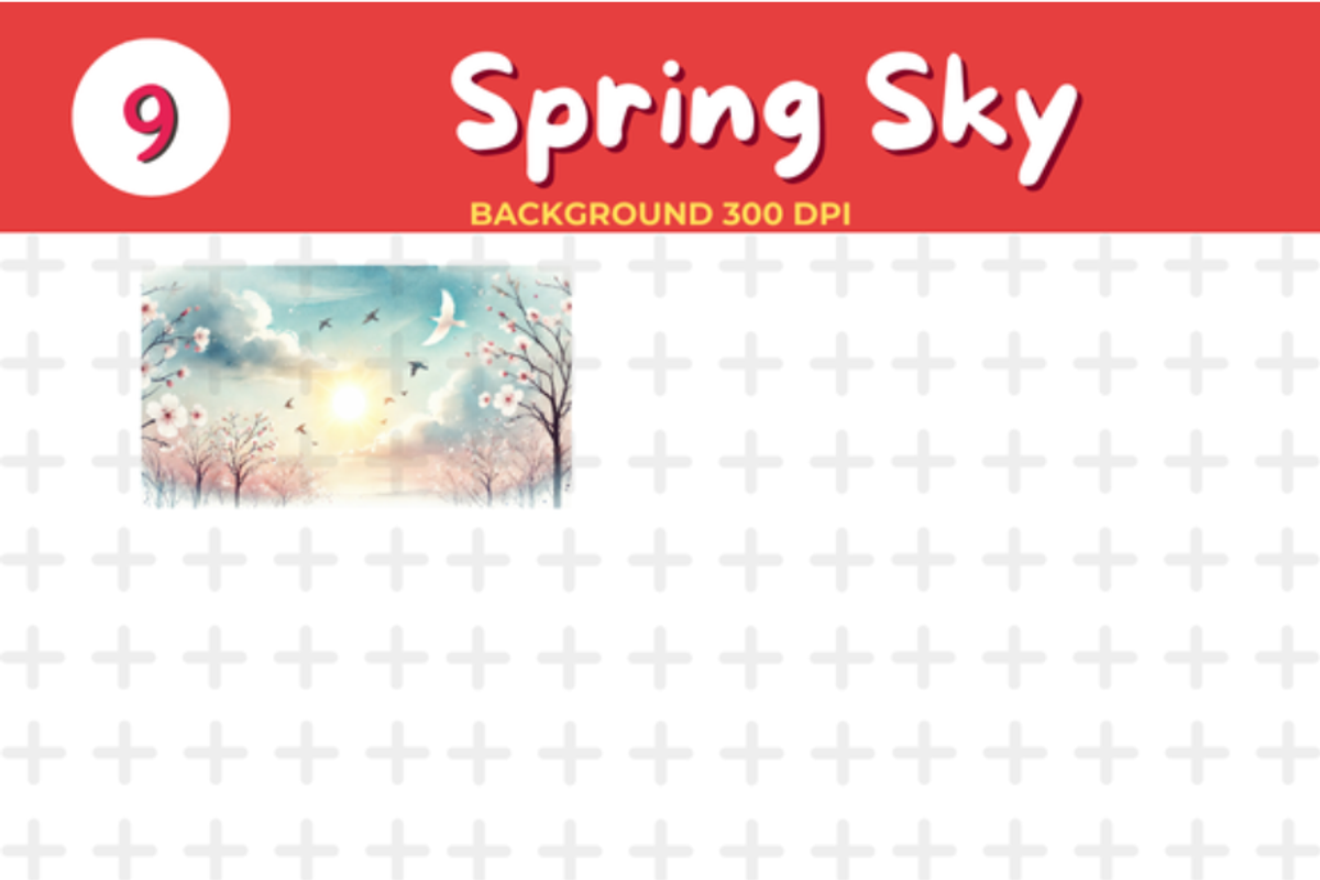 Watercolor Spring Sky Background JPG, an Education Illustration by John_Walker (Photo 4 of 4)