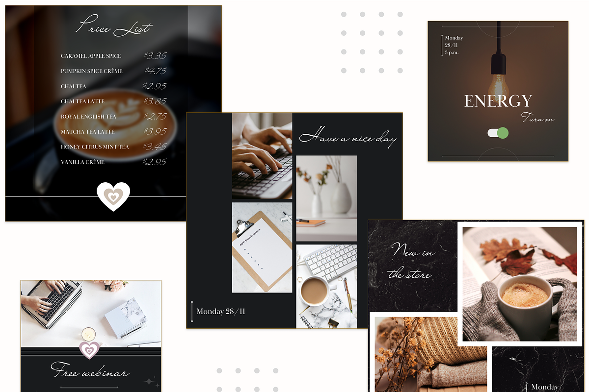 40 Template for Instagram. Autumn, a Social Media Template by uiux_Marty (Photo 5 of 9)