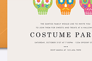 Sugar Skulls Halloween Invite, an Invitation Template by origamiprints (Thumbnail 2 of 3)