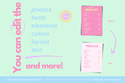 Pretty Pop Price List Templates, a Card Template by Hell Yeah Designs (Thumbnail 4 of 8)